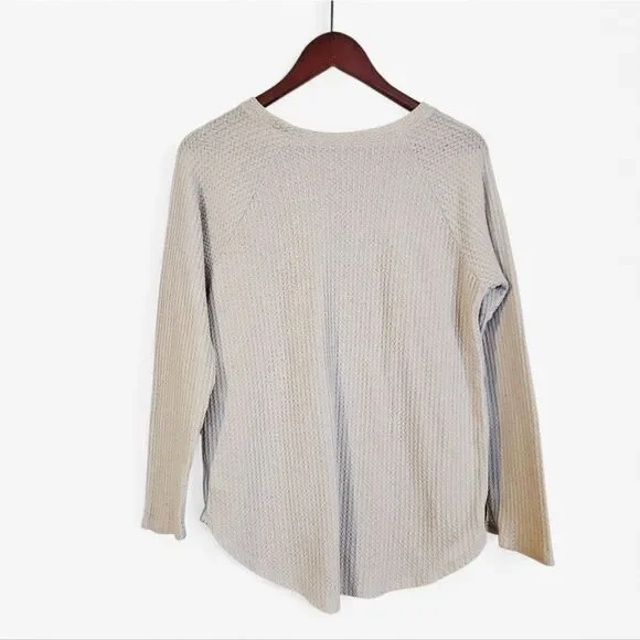American Eagle Soft & Sexy Plush Waffle Knit Round Neck Long Sleeve Sweater M - Picture 3 of 10